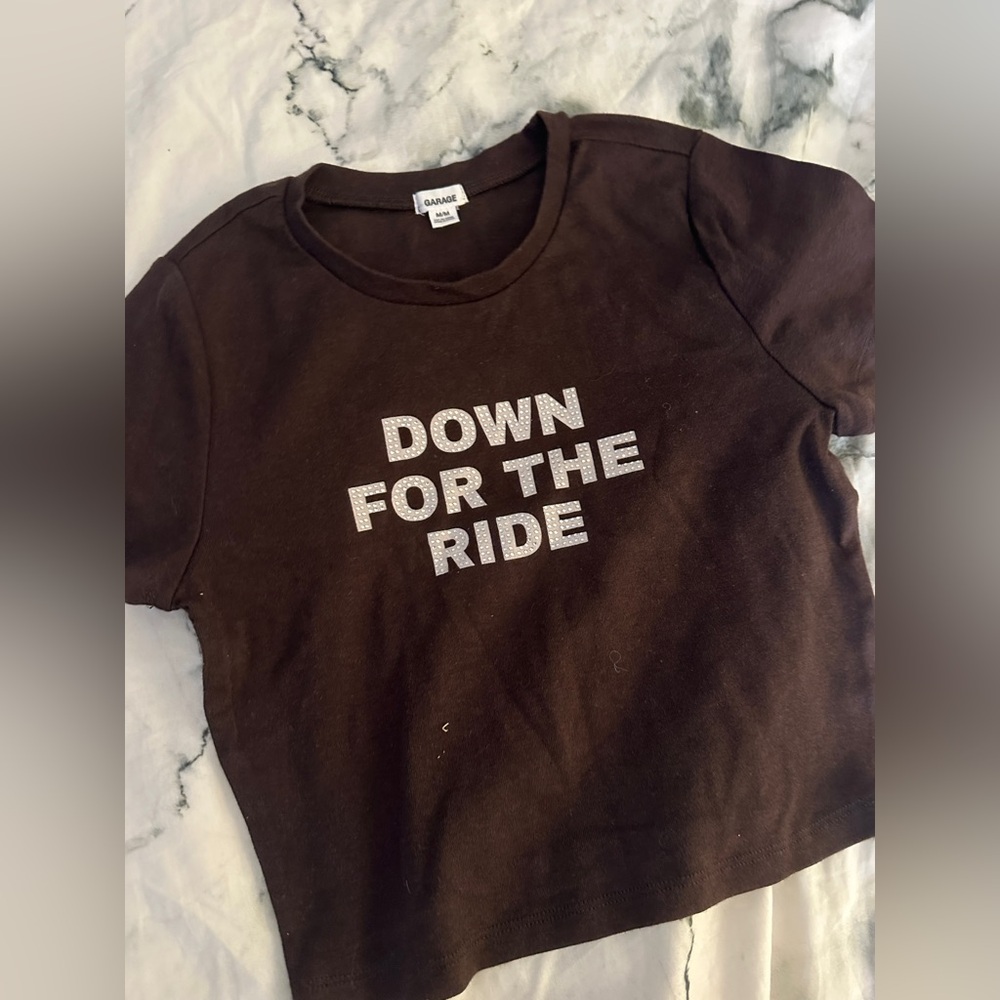 Garage Brown T-Shirt - Down for the Ride